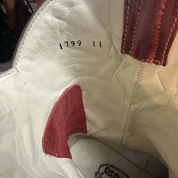 J.B. Dillon Reserve JBR2003D Men’s Size 10D Tan Red Leather Western Cowboy Boot - Picture 8 of 10